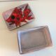 Box in red and gray ceramic of Vallauris / vintage years 60-70