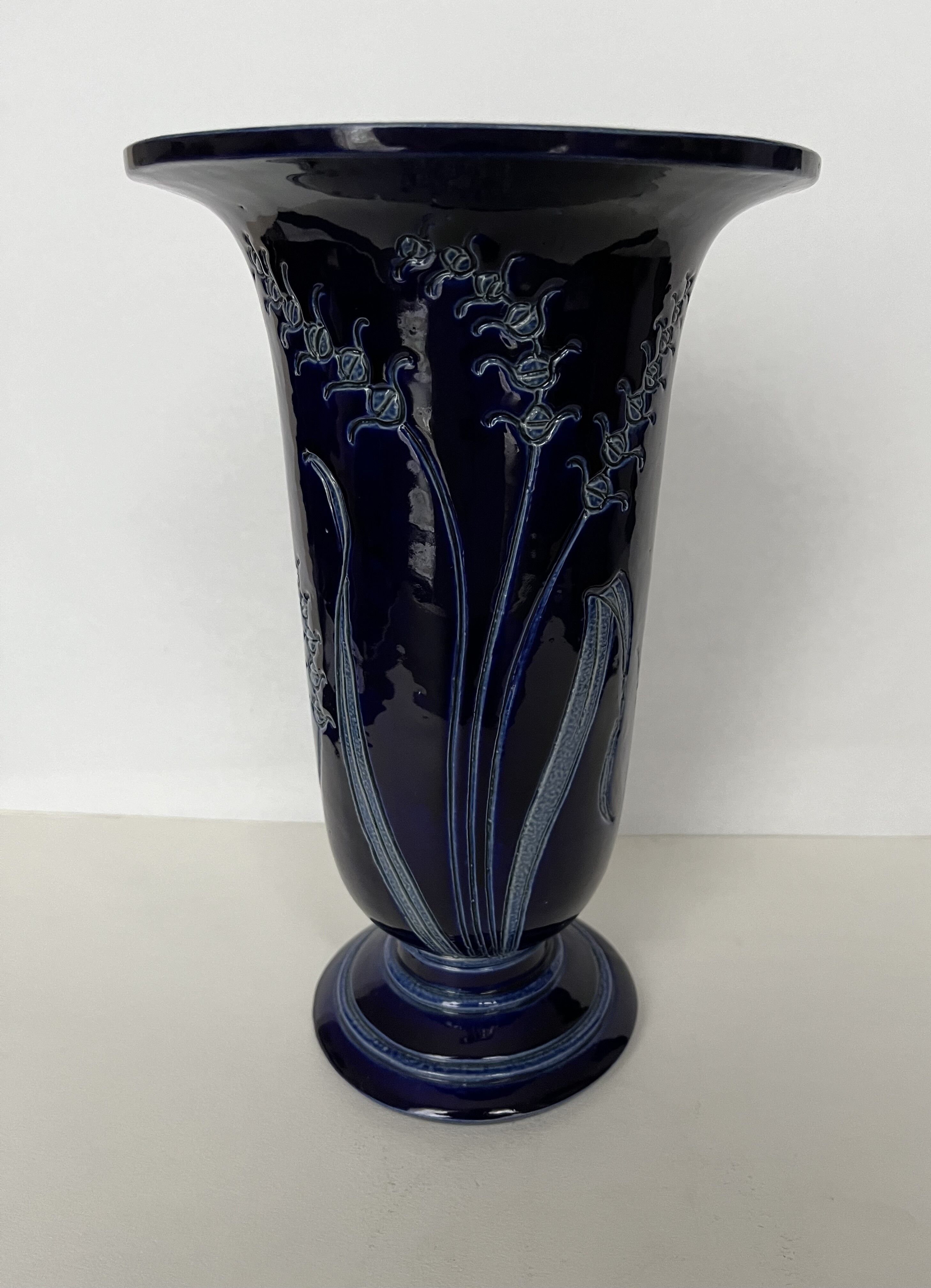 Blue ceramic vase