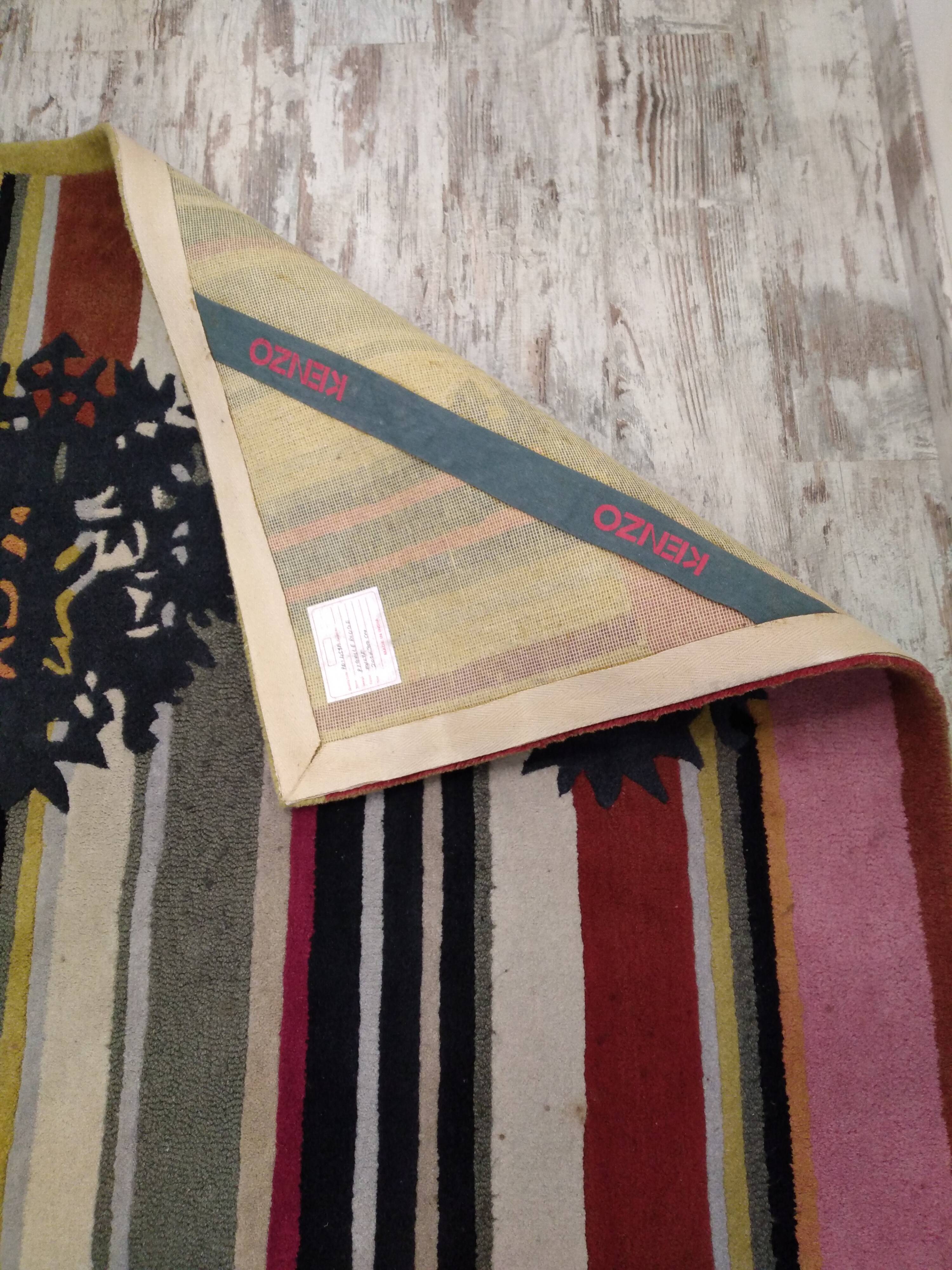 Kenzo rug "red pigalle" vintage