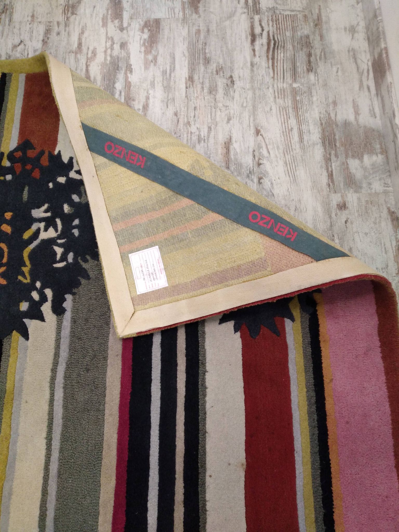 Tapis kenzo "pigalle rouge" vintage