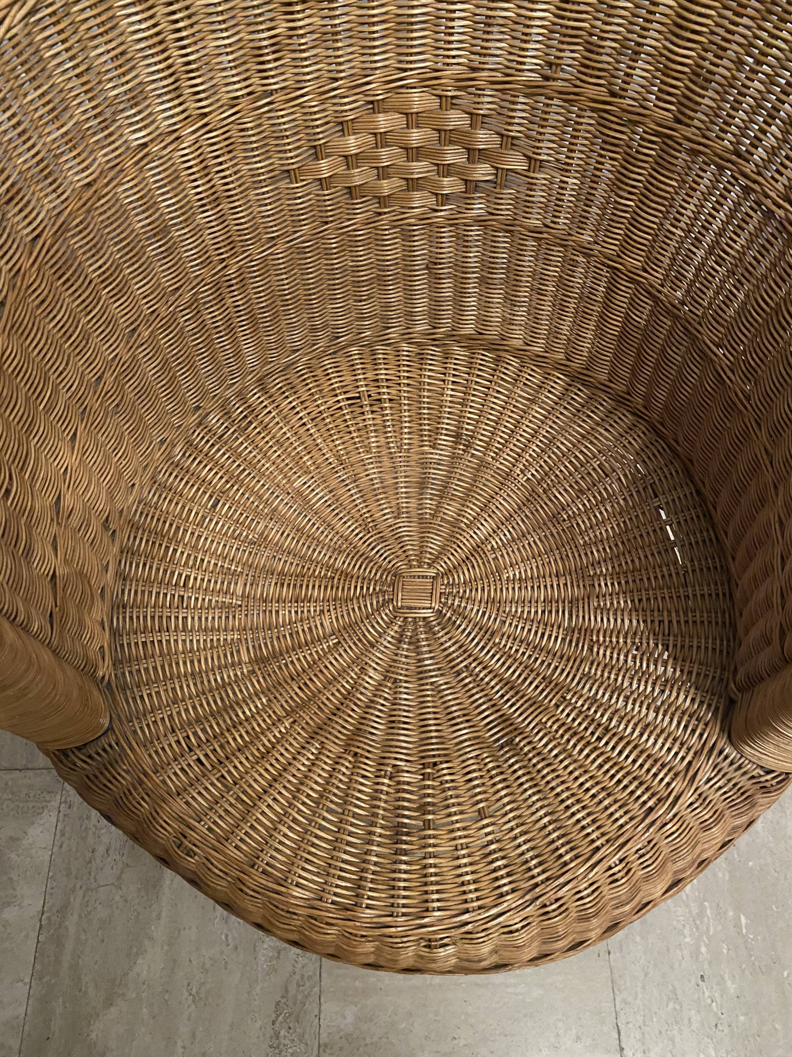 Wicker armchair 60s