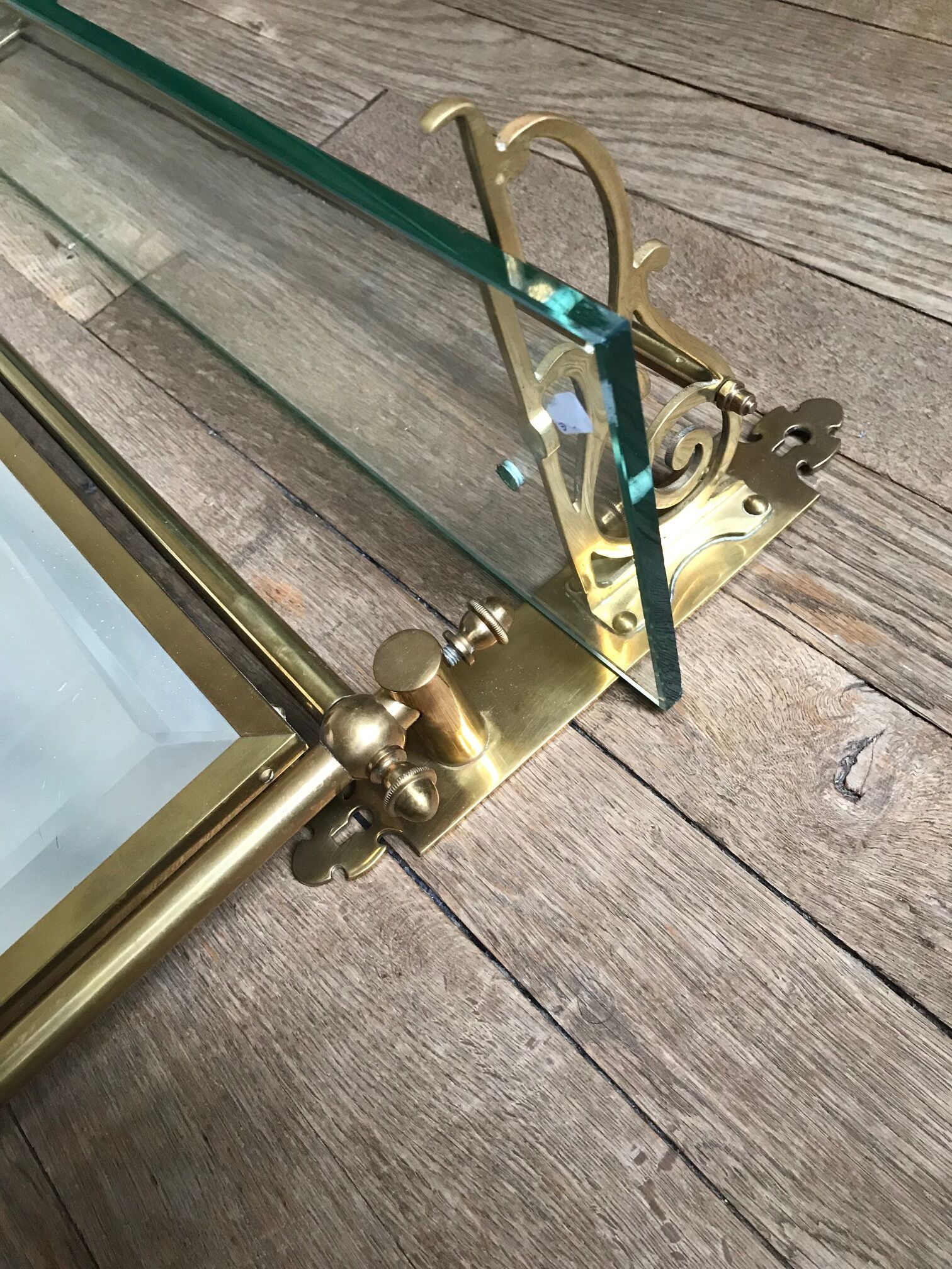 Miroir en laiton biseauté