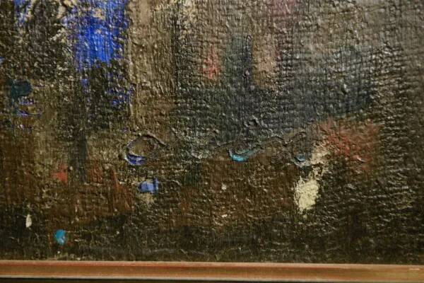Large abstract painting signed circa 1970s