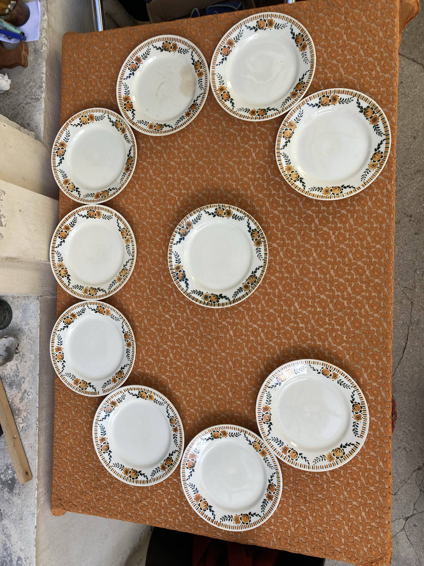 Cake stand and plates chic country Ceranord model Corbei