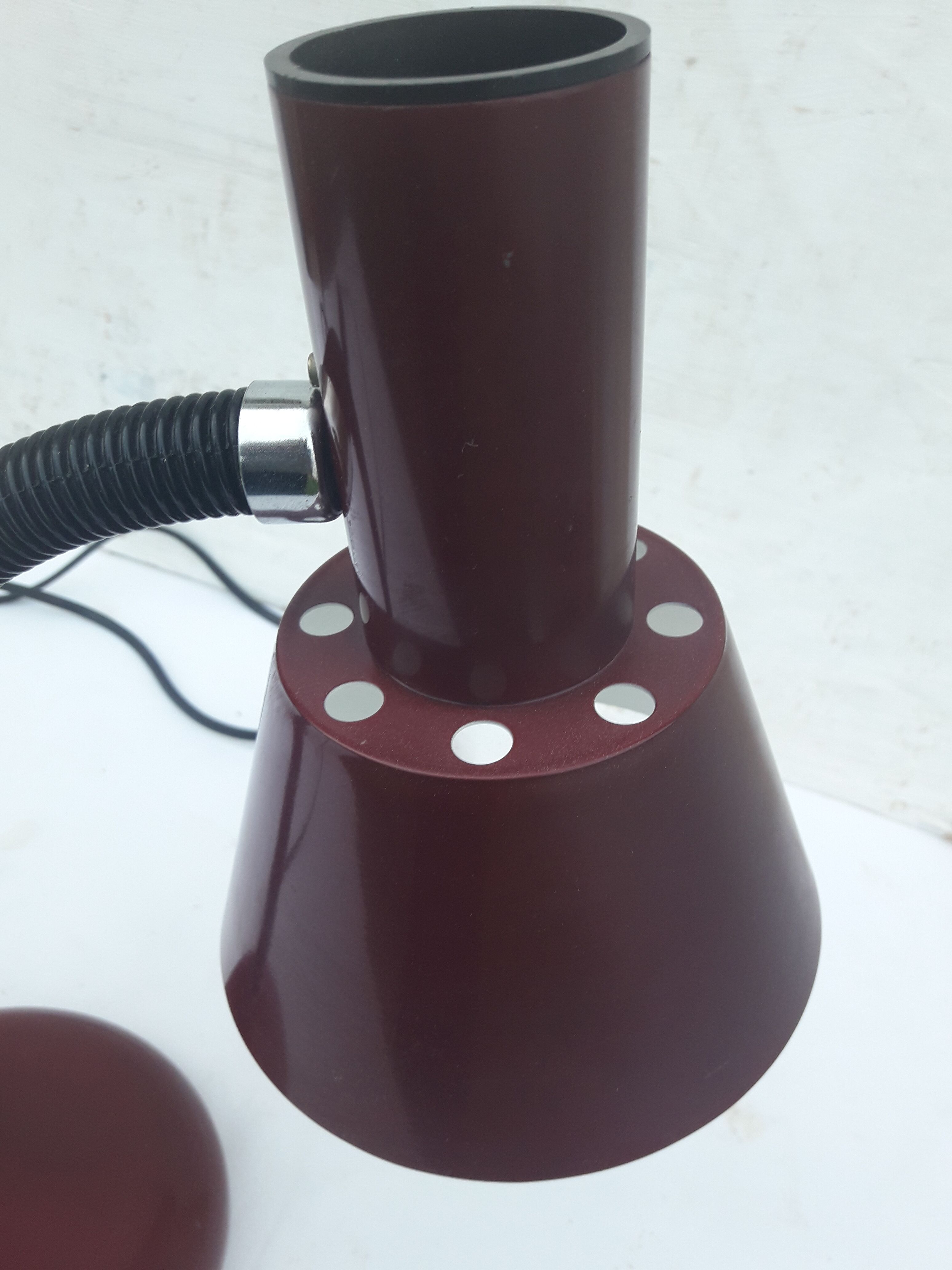 Lampe de bureau orientable vintage Je Fassg  bordeaux
