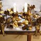 Pair of gold metal wall lights