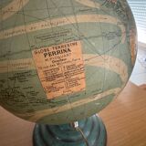 Vintage glass and metal world map for Perrina, circa 1960