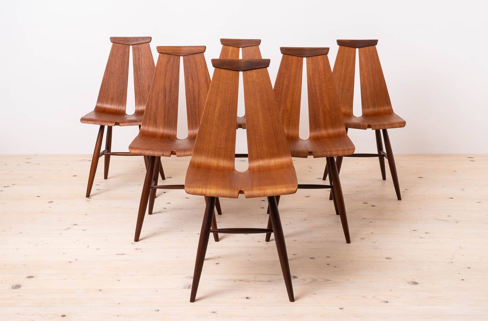 Set of 6 Chairs by Risto Halme for Isku, Finland, 1960, Scandinavian Design