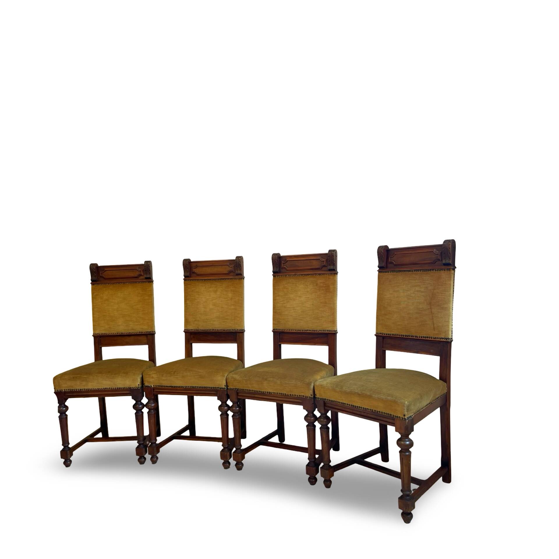 four Victorian dining chairs