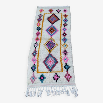Handmade wool Berber rug 165 X 70 CM