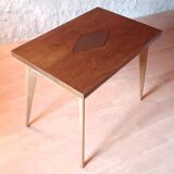 Vintage 60s style portfolio table with compass legs, renovated