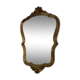 Miroir rocaille doré style Louis XV