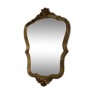 Louis XV style gold rock mirror