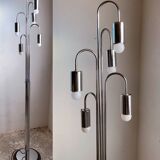 Lampadaire 5 lumières chromé des années 70
