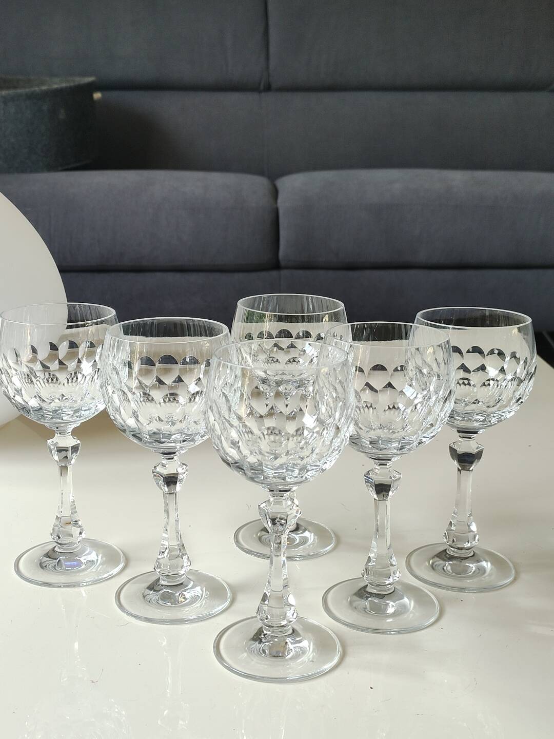 Lot 6. Boule glasses/Allegro model/Christinenhütte-Zwiesel. Tortoiseshell decoration