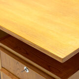 Bureau en bois de hêtre du milieu du siècle, années 1970, Tchécoslovaquie