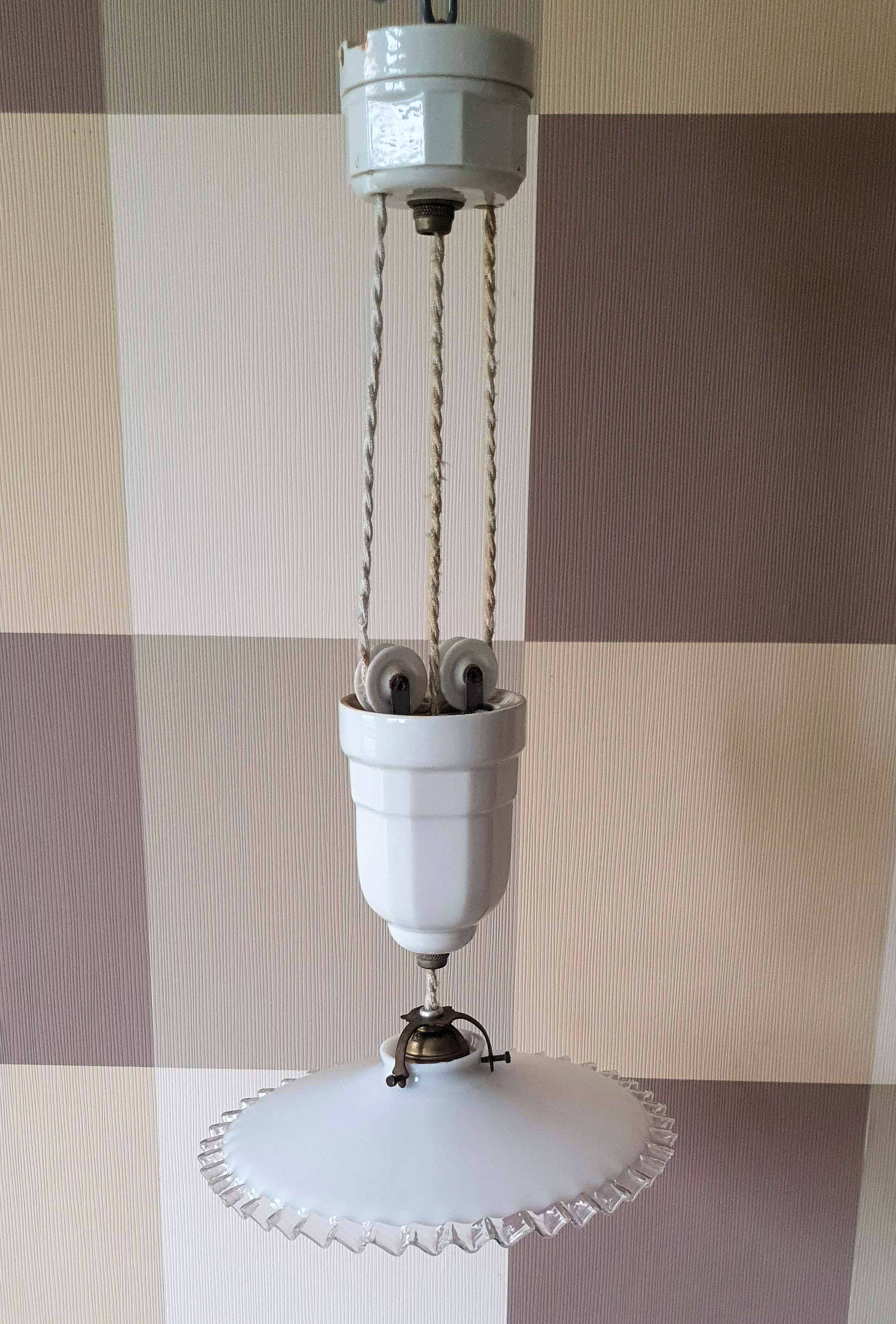 Hanging rises and falls in white earthenware