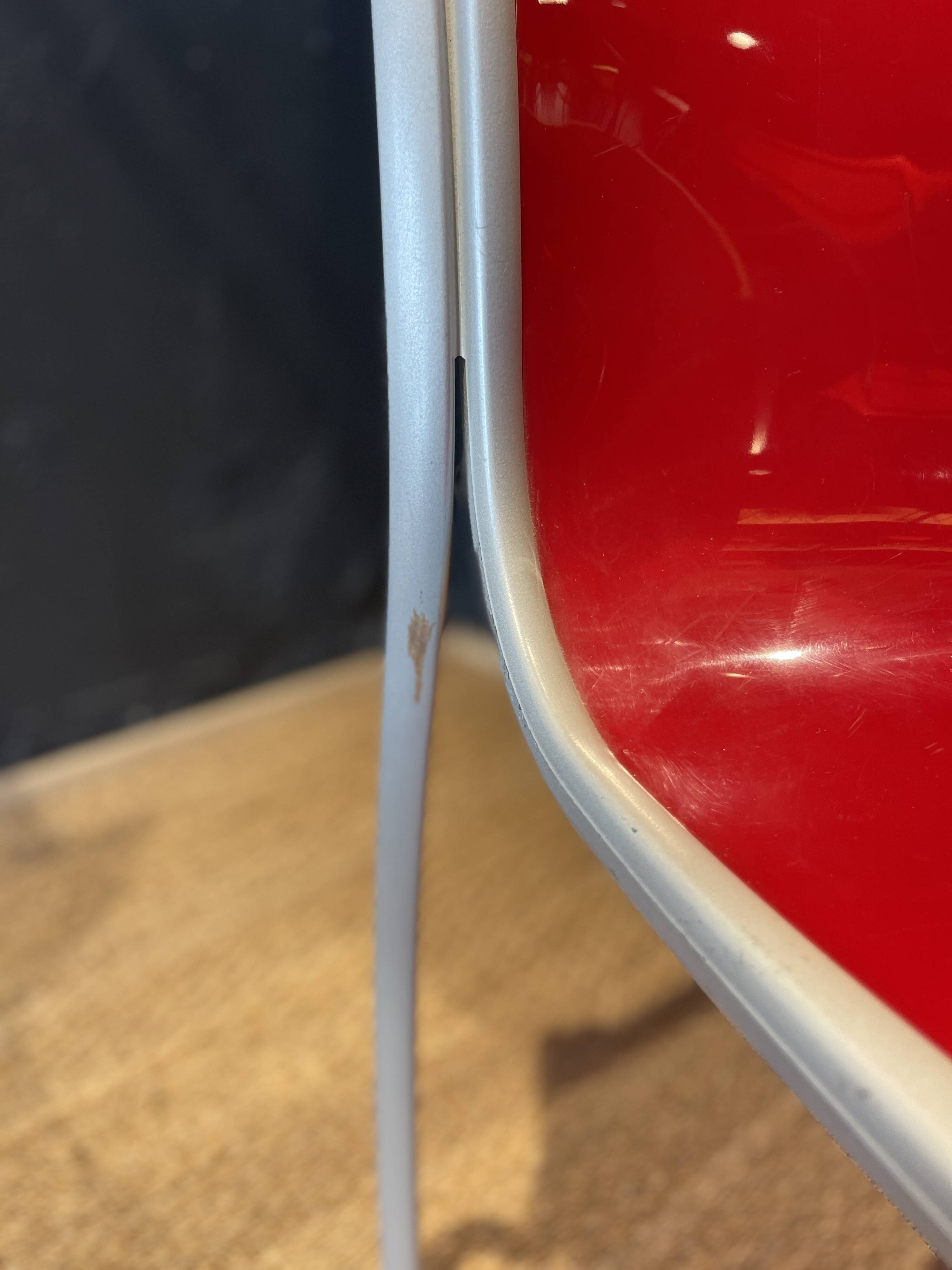 Pair of FPE chairs by Ron Arad for Kartell translucent and red Italy