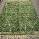 Berber carpet Beni Ouarain unique plant green 170x272cm