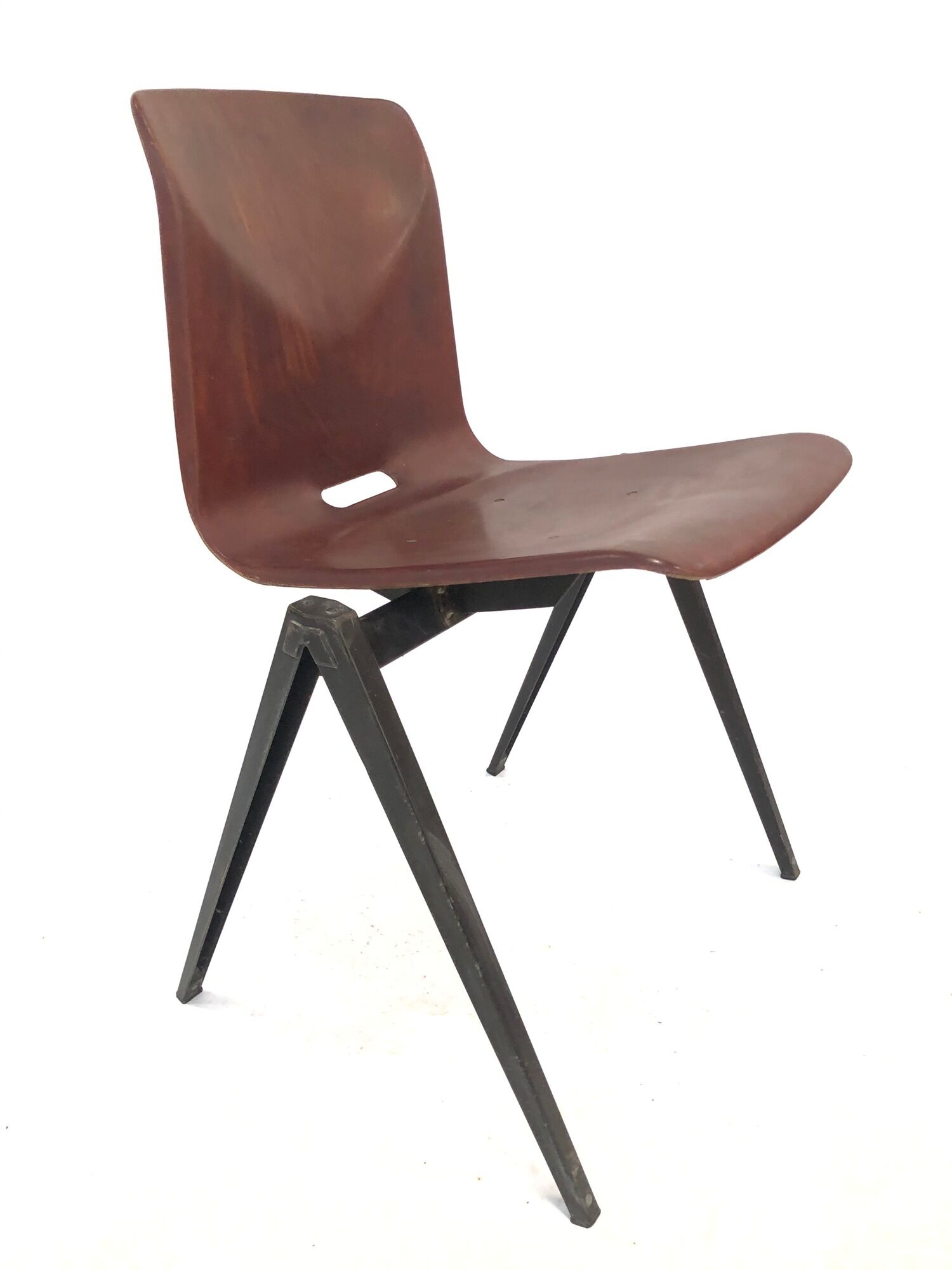 Vintage set of four Galvanitas S22 school chairs in the Netherlands