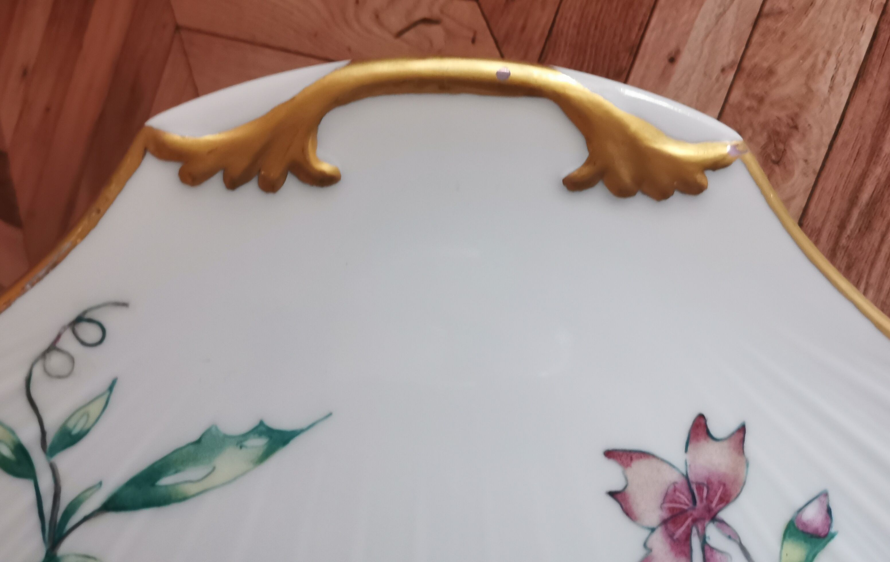 Limoges flower decoration shell plate Limoges