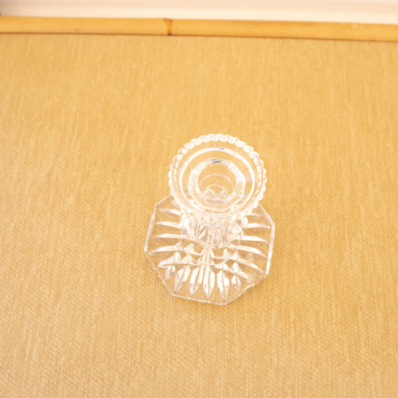 Worked glass candle holder
