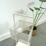 White metal vintage umbrella holder, umbrella stand