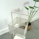 White metal vintage umbrella holder, umbrella stand