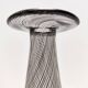Black Murano Glass Bottle Vase "Mezza Filigrana" by Martens for Aureliano T