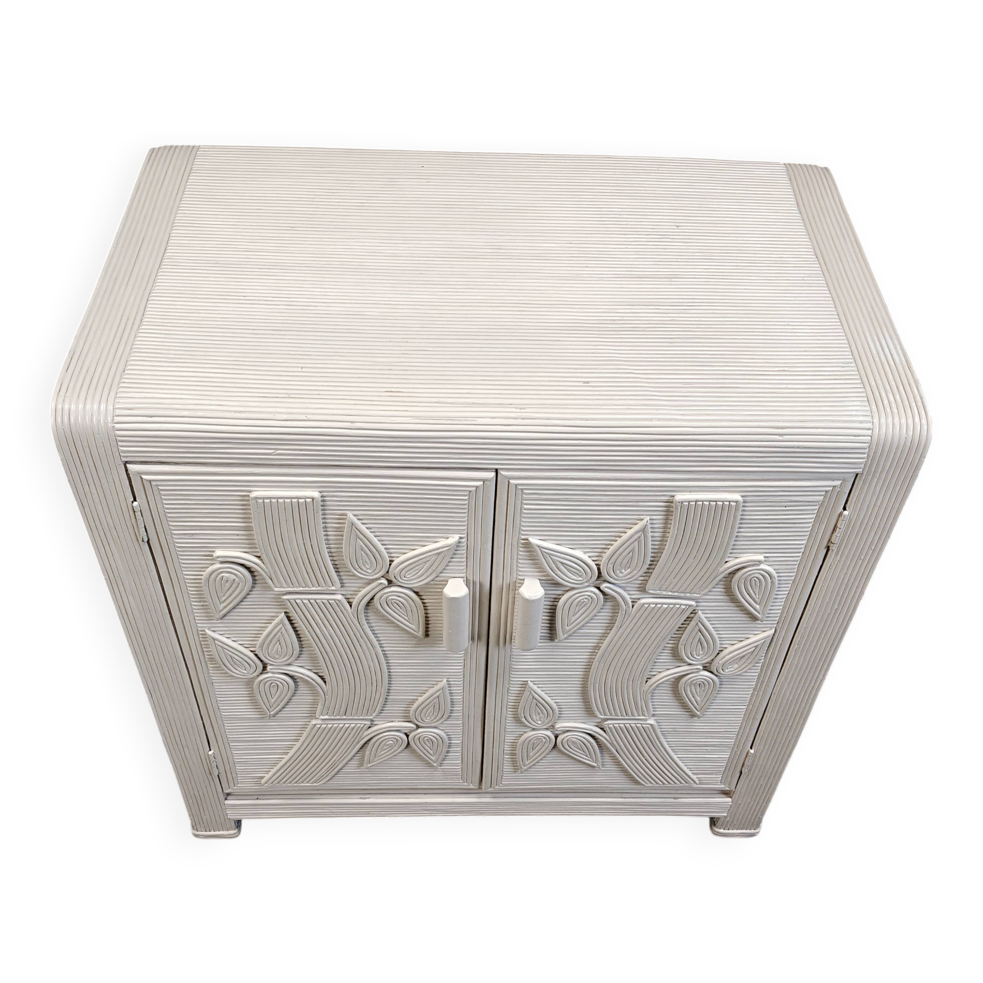 Vintage tropical split reed cabinet, 1970s