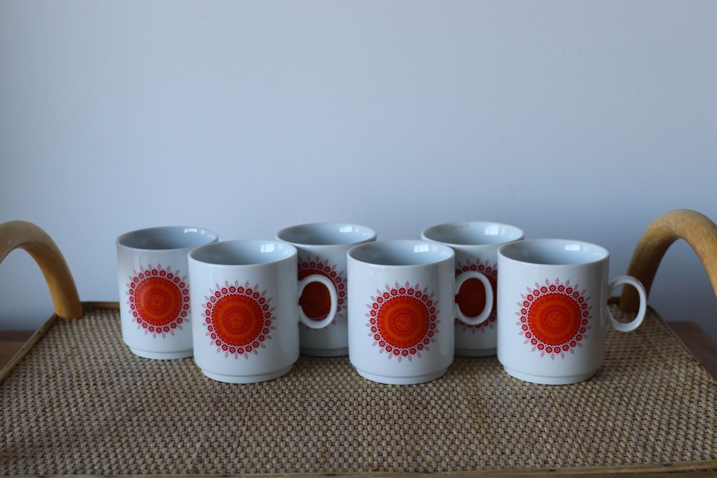 6 coffee cups Winterling Bavaria 70s