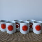 6 coffee cups Winterling Bavaria 70s