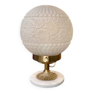 Lampe art déco 1930 - fleuri