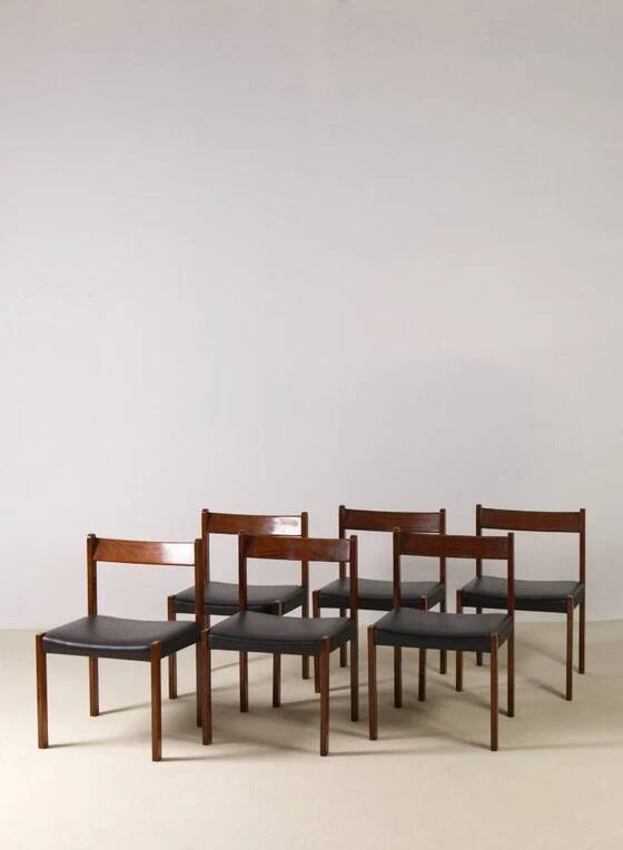 6x Alfred Hendrickx dining chairs for Belform, 1960s, Belgium
