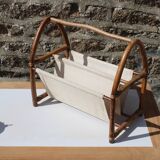 Porte revue rotin et jute