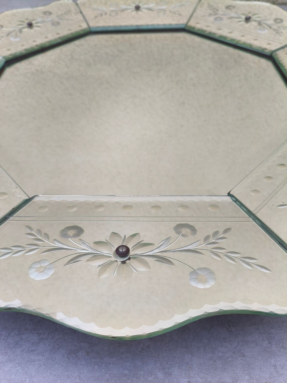 Miroir biseauté vénitien octogonal