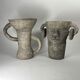 Vases prehistoric Neolithic ceramic 1960 vintage