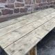 Large country farm table 240 cm in raw natural wood brewery fir