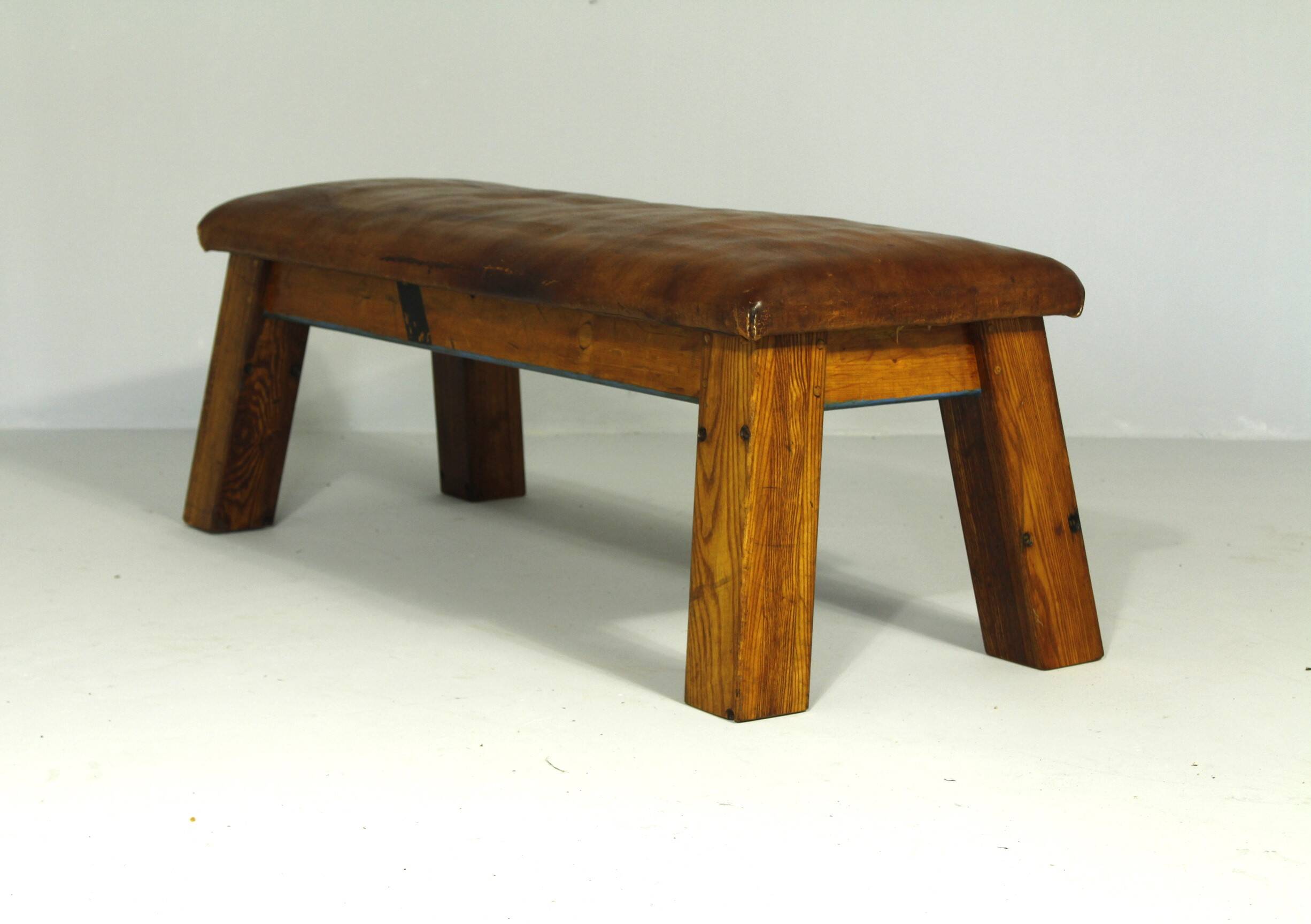 Leather Gym Bench, 1950s