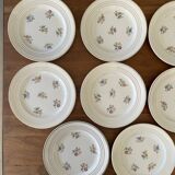 Set of 8 semi-porcelain Céranord France dinner plates, Versailles model