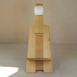 Africanist chair by Alain Gaubert in solid oak Circa 1980