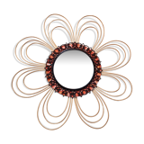 Vintage wicker mirror