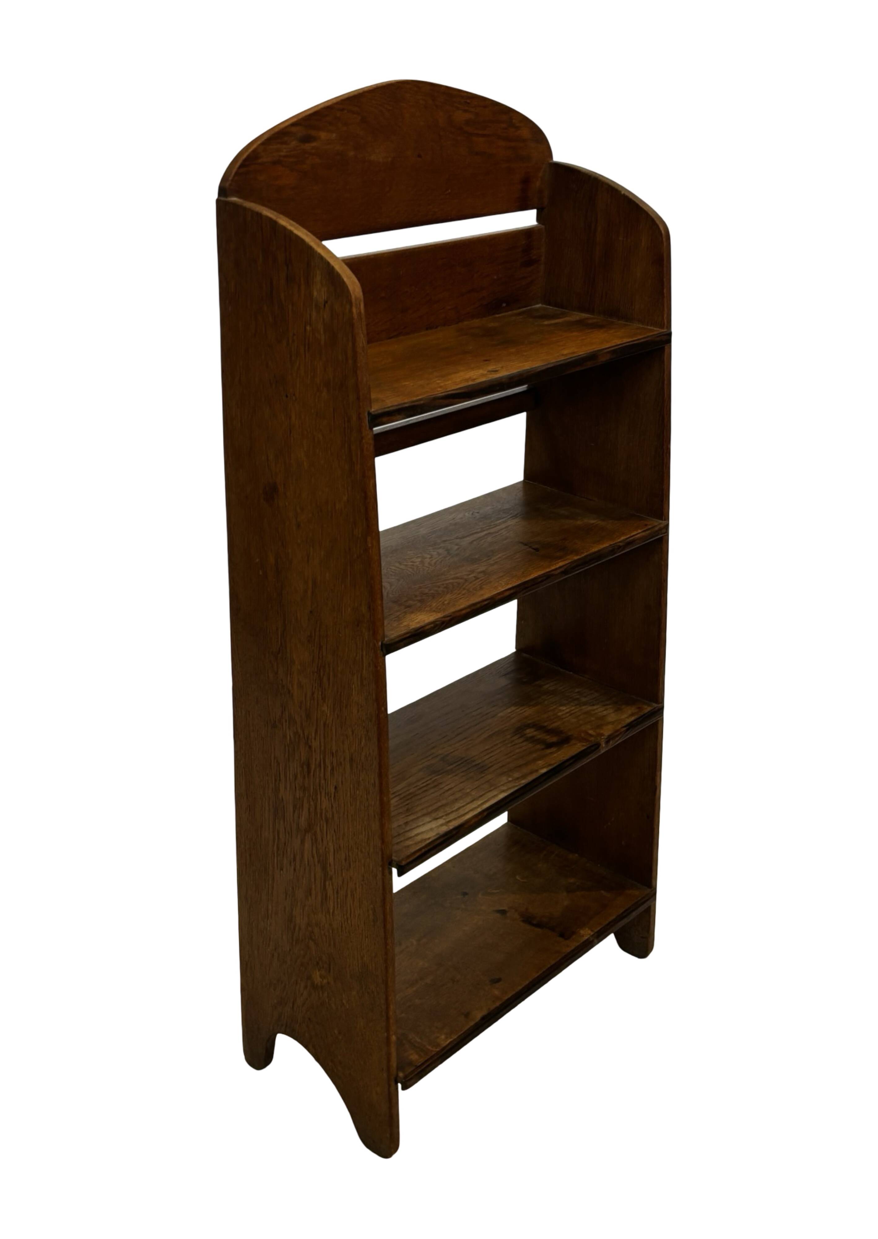 Art Deco Oak compact bookcase minimalist design