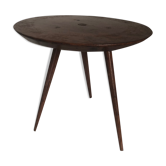 Coffee table tripod round wood vintage 1950 - 35 cm
