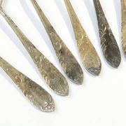 Set of mocha spoons, silver-plated brass, D. Fraget, Poland, 1950s