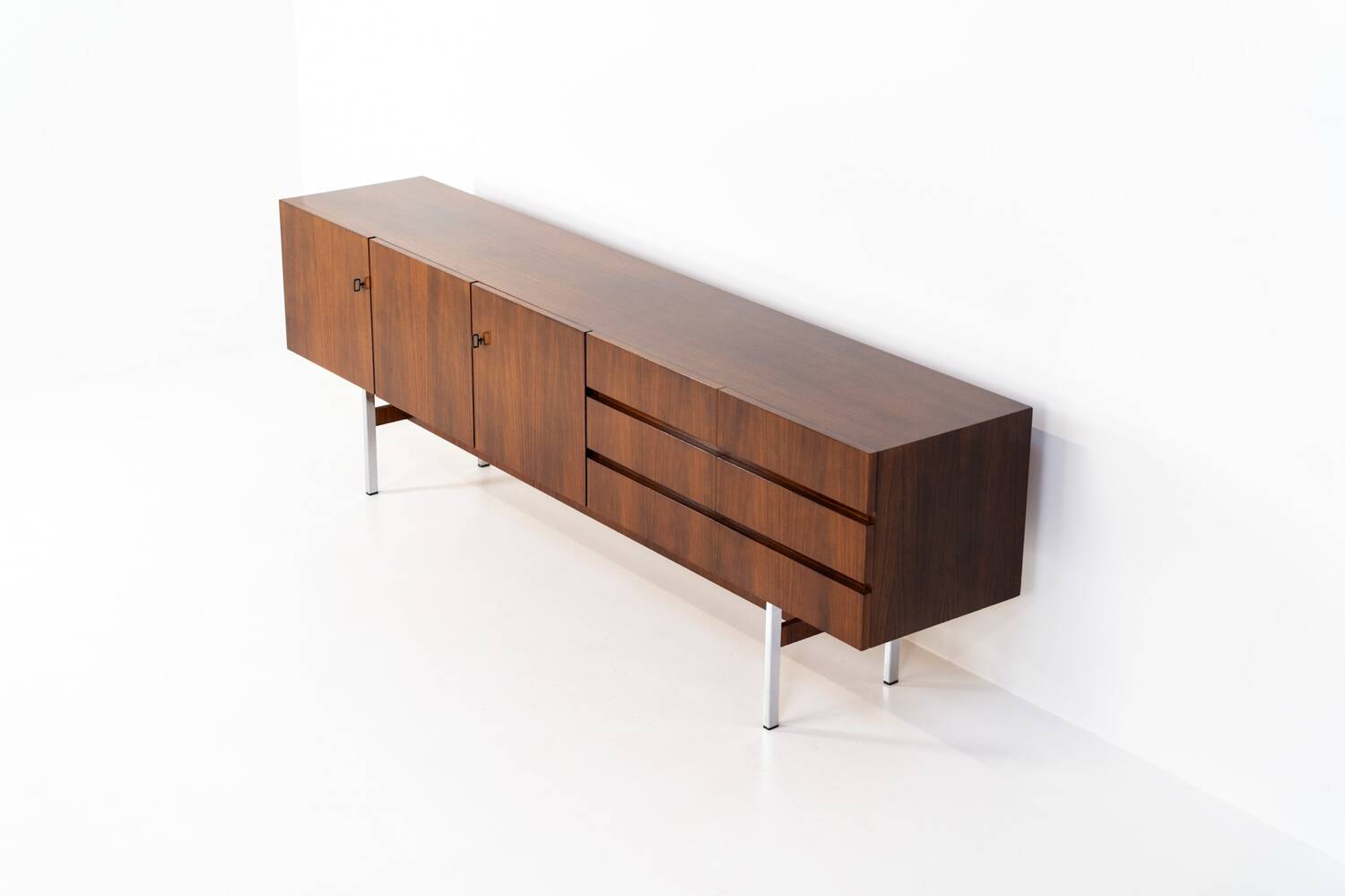 XL sideboard in rosewood by Musterring (Germany, 1960s).