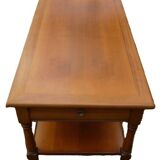 M20240401/Coffee table with two trays and 2 drawers in solid cherry wood - Very good condition