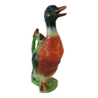 Ancien Pichet Barbotine Canard Saint Clément