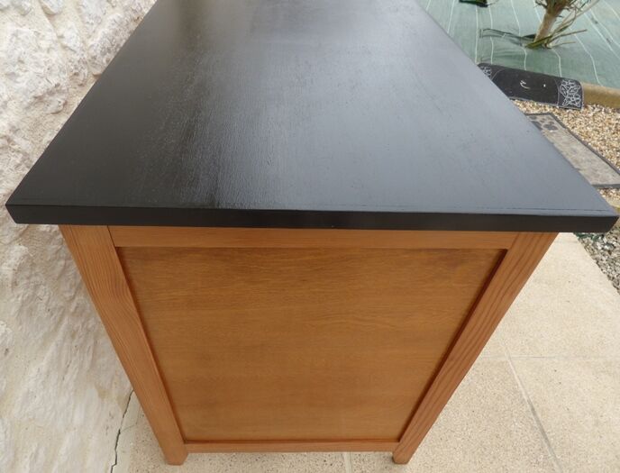 Wooden desk 5 drawers