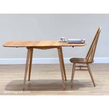 Ercol Folding Table and Four Quaker Chairs by Lucian Ercolani, 1960s